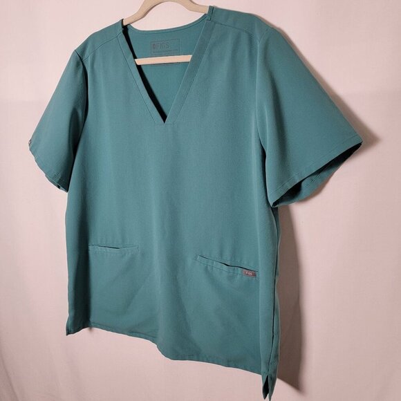 FIGS Technical Collection Women Green Casma Three Pocket Scrub Top XXL FW1100 - Picture 3 of 8